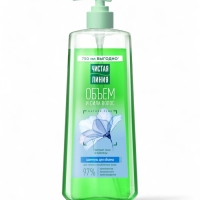 Шампунь для волос Чистая линия &laquo;объем и сила&raquo; экстракт льна и пшеницы, 750 мл
