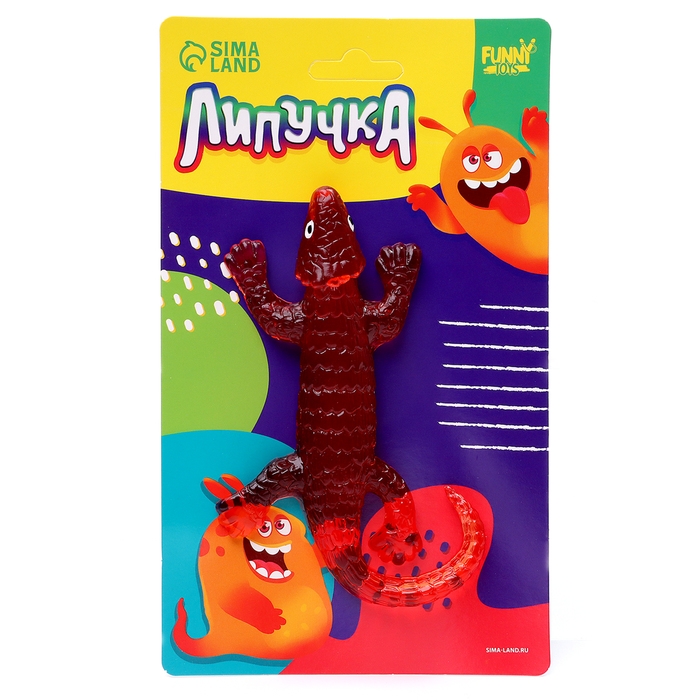 Липучка "Ящерка", цвета МИКС , на блистере