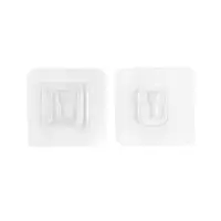 Держатель настенный, 2 шт, ТУНДРА, с клейкой поверхностью, 60х60х10 мм, прозрачный