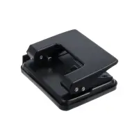 Дырокол 20л метал черный, с линейкой