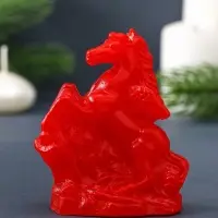Свеча фигурная "Лошадка-Пегас" 3,5х6,5х8 см, цв. красный