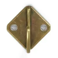 Крючок мебельный ТУНДРА TKO025, однорожковый, бронза, 25 шт