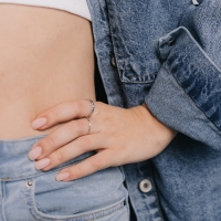 Кольцо набор 5 штук «Идеальные пальчики» грация, цвет белый в серебре Кольцо набор 5 штук «Идеальные пальчики» грация, цвет белый в серебре