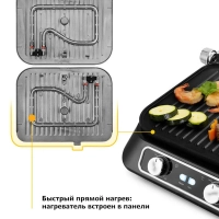 Электрогриль 2100Вт с панелью для барбекю КТ-1652