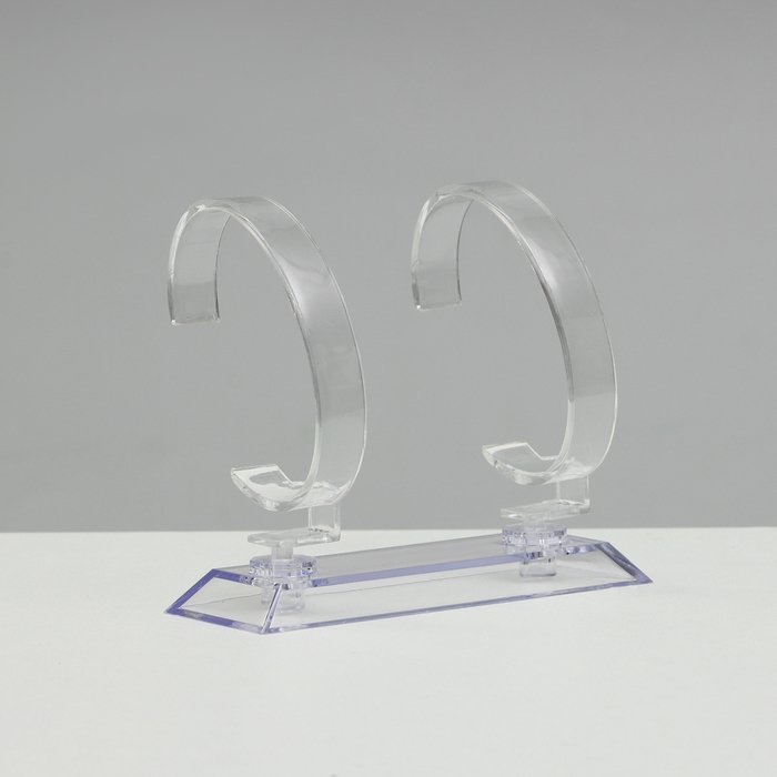 Подставка под часы, двойная, цвет прозрачный, 11,5&times;6,5&times;9,5 см