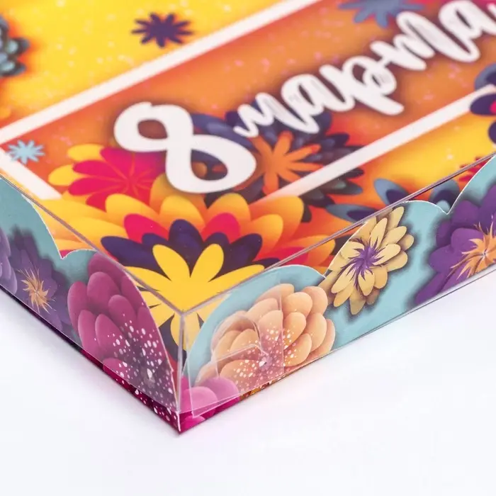 Коробка для печенья, 8 марта" 22&times;15&times;3