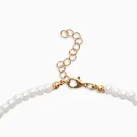 Кулон на жемчужной нитке "Вишня", цветной