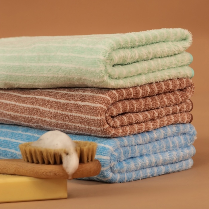 Полотенце банное Этель Полотенце банное Этель "Линии", цв. голубой, 70х140 см, 100% п/э, 240 г/м2