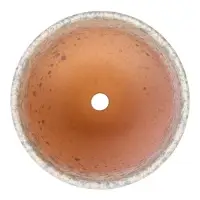 Горшок цветочный  с поддоном 0,8 л, белый керамика "Пряности" (М)