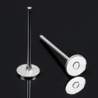 Швензы &laquo;Гвоздики&raquo; для изготовления пусет, 4 мм (набор 5пар), цвет серебро