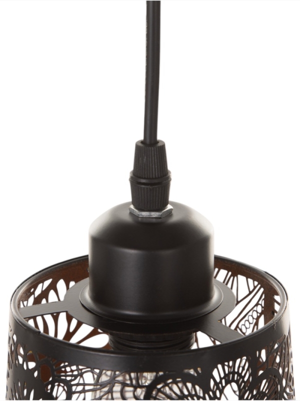 Светильник "Манчестер" (Бабочки) 1х40Вт Е27 черный 12,5х12,5х24+100см