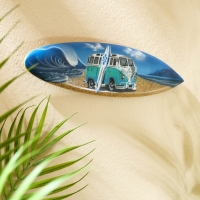 Панно "Доска для сёрфа "Great Beach" дерево 30х7 см