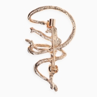 Брошь &laquo;Гимнастка&raquo; с лентой, цвет синий в золоте