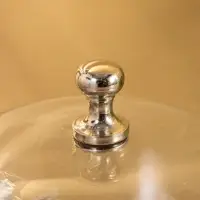 Тортовница со стеклянной крышкой "Звёзды" алюминий 21х21х23 см