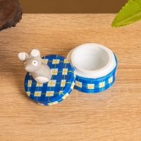 Сувенирная шкатулка &laquo;Мышка&raquo;, 5&times;5&times;7 см, дерево, синяя