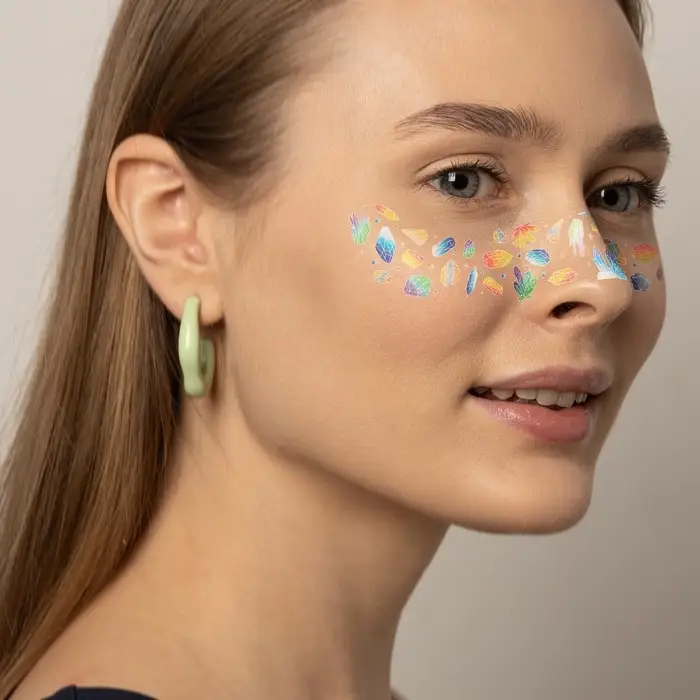 Переводная тату на тело цветная &laquo;Веснушки. Кристаллы&raquo;, 16&times;5 см