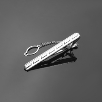 Зажим для галстука стальной &laquo;Классический&raquo; пунктир, цвет серебро