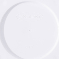 Горшок для цветов с поддоном &laquo;Камешки&raquo;, 5 л, пластик, белый