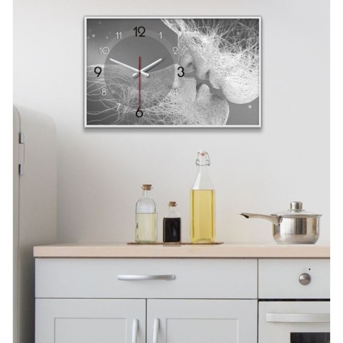 Часы-картина настенные, интерьерные "Лица", 57 х 35 х 4 см, бесшумные