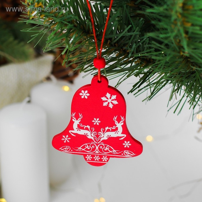 Новогодняя подвеска &laquo;Скандинавский колокольчик&raquo;