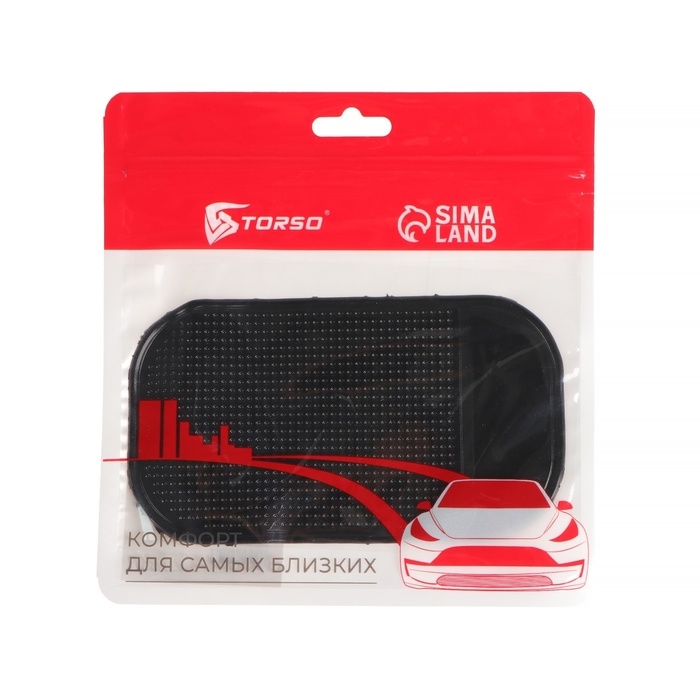 Коврик противоскользящий TORSO, "Spider" 7&times;13 см, чёрный