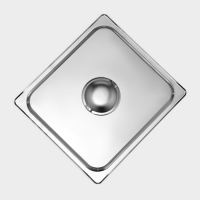 Крышка из нержавеющей стали к гастроемкости 2/3, 32,5&times;35,3 см, толщина 0,8 мм