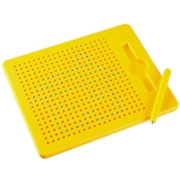 Планшет обучающий &laquo;Магнитное рисование: Лео и Тиг&raquo;, 380 отверстий, цвет жёлтый