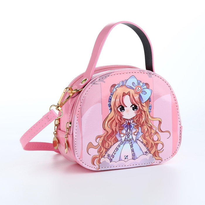 Сумка детская для девочки на молнии «Выбражулька», цвет розовый Сумка детская для девочки на молнии «Выбражулька», цвет розовый