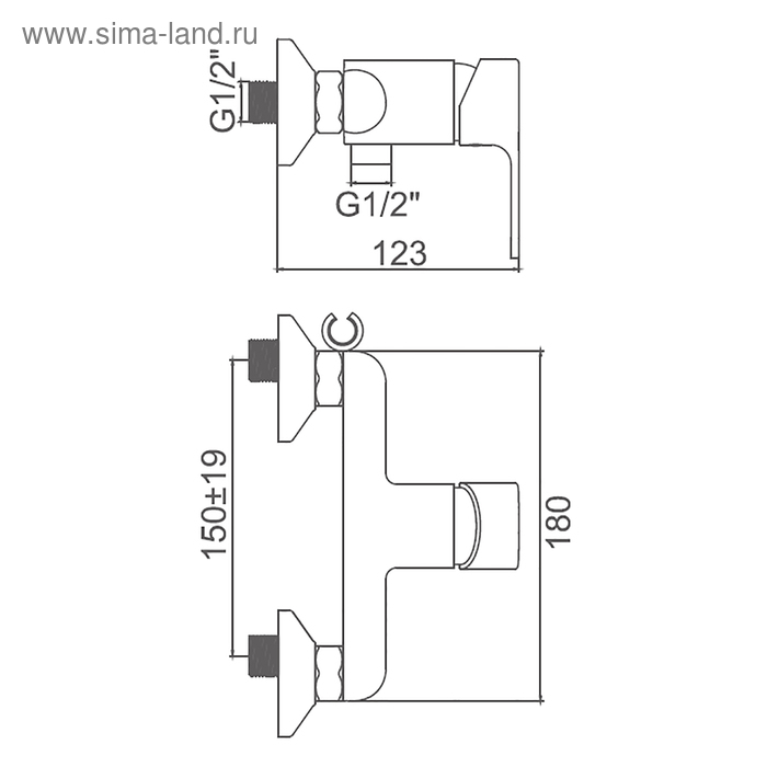 Смеситель для душа Accoona A8067S, однорычажный, фиолетовый