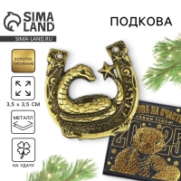 Подкова новогодняя в коробке &laquo;Новый год: На удачи&raquo;, 3.5 см