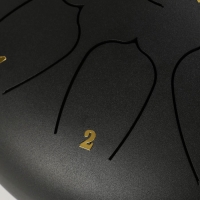 Глюкофон - музыкальный инструмент, черный, 13 лепестков, 30 см Глюкофон - музыкальный инструмент, черный, 13 лепестков, 30 см