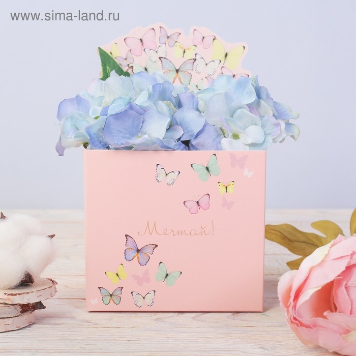 Коробка для мини букетов «Мечтай», 12 х 20 х 10 см Коробка для мини букетов «Мечтай», 12 х 20 х 10 см