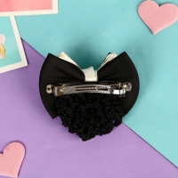 Автомат для волос "Бантик" с сеточкой для пучка, d-10 см, кремовый