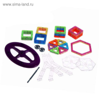 Конструктор магнитный &laquo;Цветные магниты&raquo;, 46 деталей