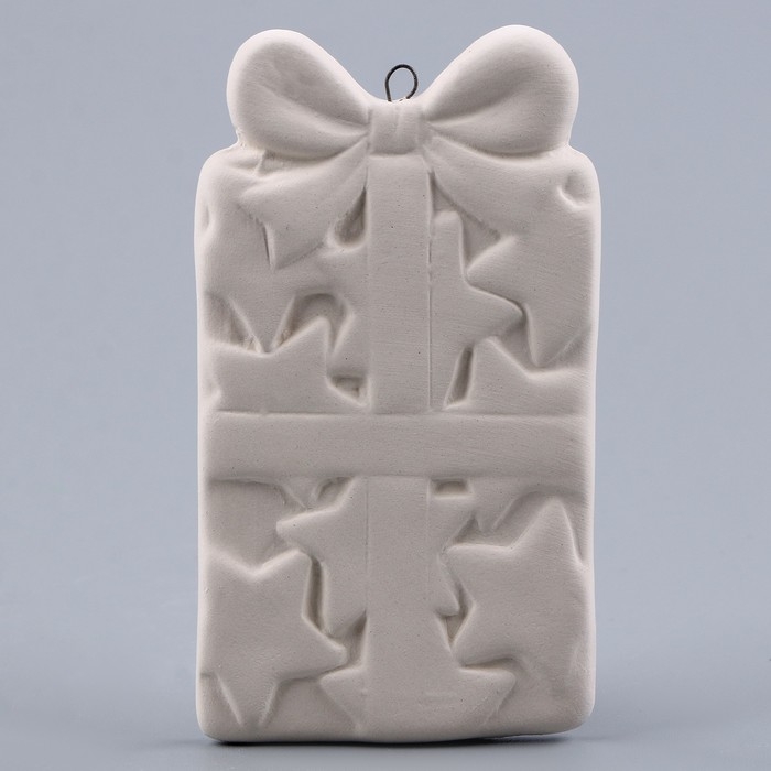 Новый год! Ёлочное украшение под раскраску &laquo;Подарок с бантиком&raquo;, с подвесом