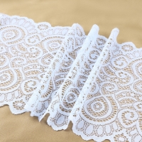 Кружевная эластичная ткань, 180 мм &times; 2,7 &plusmn; 0,5 м, цвет небесно-голубой