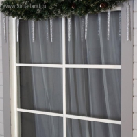 Гирлянда &laquo;Сосульки рифленые&raquo; 2.5 &times; 0.3 м, IP65, прозрачная нить, 192 LED, свечение мульти с эффектом стекания, 12 В