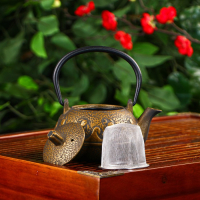 Чайник для плиты Доляна &laquo;Волна. Этно&raquo;, 300 мл, с ситом, чугун, цвет бронзовый