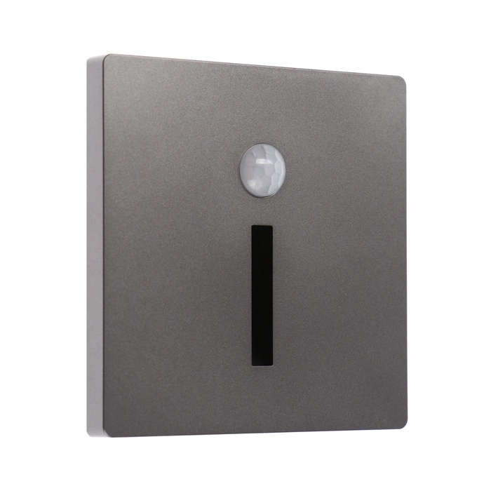 Встраиваемый светильник для лестницы, NL-37, датчик движ, 1.5 Вт, 60 Лм, 6500К, серебристый