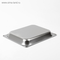 Гастроемкость 1/2 из нержавеющей стали, 40 мм, 32,5&times;26,5&times;4 см, толщина 0,8 мм