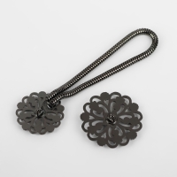 Декоративная застёжка &laquo;Круг&raquo;, 9,5 &times; 3 см, цвет чёрный