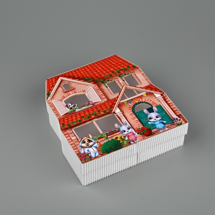 Коробка подарочная «Весёлые зверята», 17 х 17 х 5 см Коробка подарочная «Весёлые зверята», 17 х 17 х 5 см