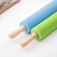 Скалка Доляна &laquo;Валенсия&raquo;, 30&times;4 см, рабочая часть 17,5 см, цвет МИКС