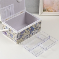 Шкатулка для рукоделия "Сиреневая цветочная поляна" 19х26х14,5 см Шкатулка для рукоделия "Сиреневая цветочная поляна" 19х26х14,5 см