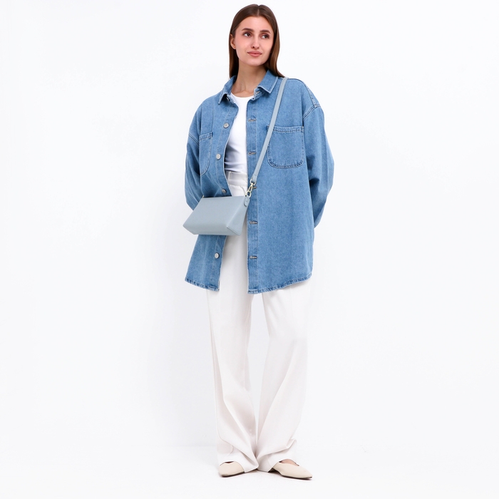 Сумка женская кросс-боди на молнии, цвет голубой Сумка женская кросс-боди на молнии, цвет голубой