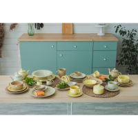 Тарелка мелкая &laquo;Акварель&raquo;, d=24 см, цвет фисташковый