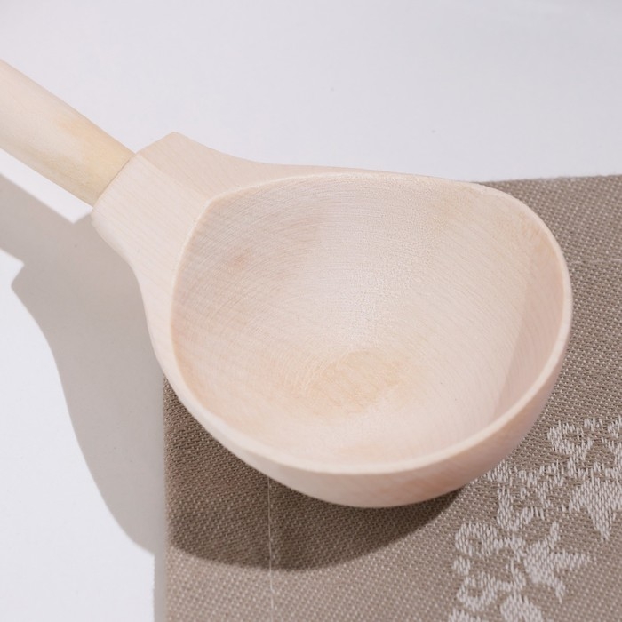 Ложка деревянная, полубаская, без росписи, заготовка для творчества