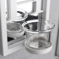 Подсвечник пластик, стекло на 1 свечу "Отражение веры" d-4 см белая 8х12х41 см Подсвечник пластик, стекло на 1 свечу "Отражение веры" d-4 см белая 8х12х41 см