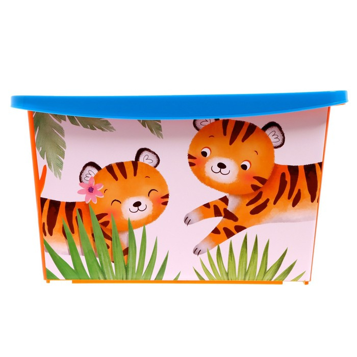 Ящик для игрушек, с крышкой, &laquo;Счастливое детство&raquo;, объём 30 л