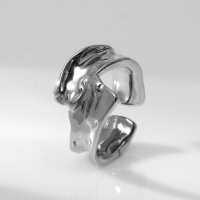 Кольцо металл «Тренд» мятое, широкое, цвет серебро, безразмерное Кольцо металл «Тренд» мятое, широкое, цвет серебро, безразмерное